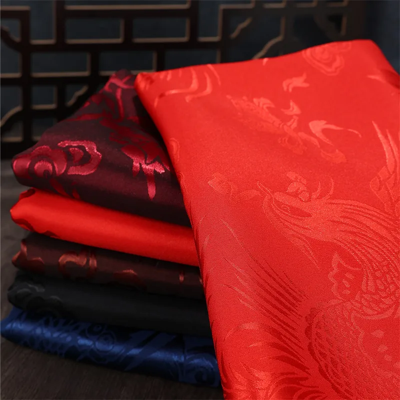 Satin Jacquard Fabric for DIY Sewing Handmade Vest Bag Dress Decoration Clothing Fashion Designer Fabrics Material Cloth