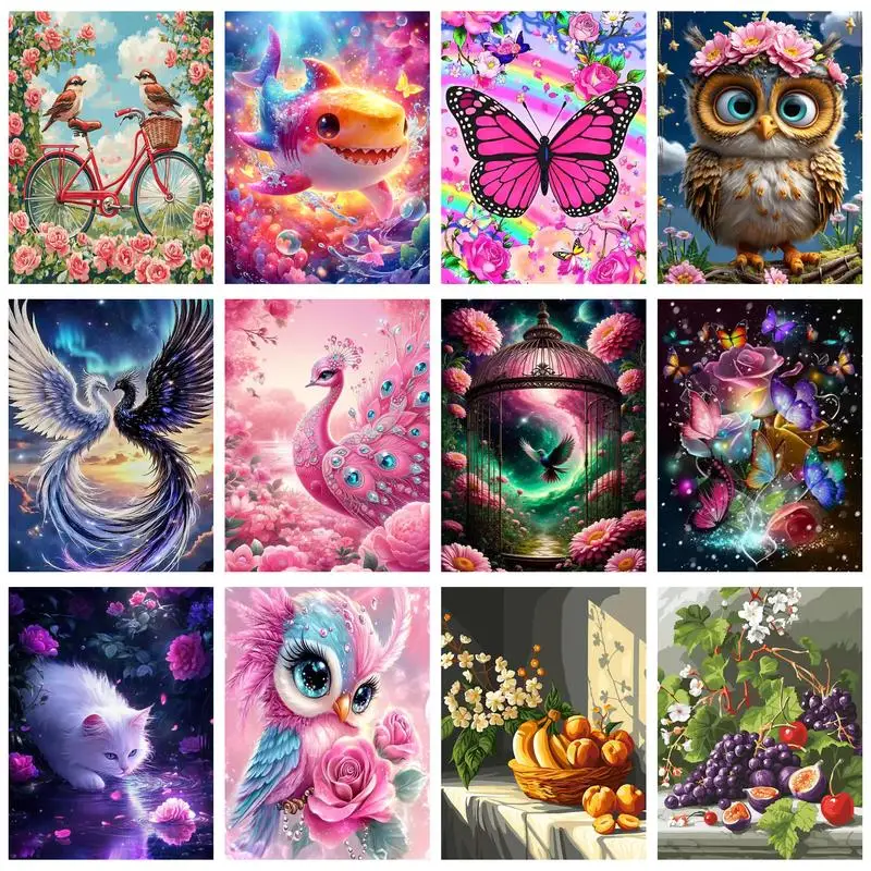 CHENISTORY Paint By Number Animal Drawing On Canvas Hand Painted Painting Art Gift DIY Pictures By Numbers Kits Home Decor