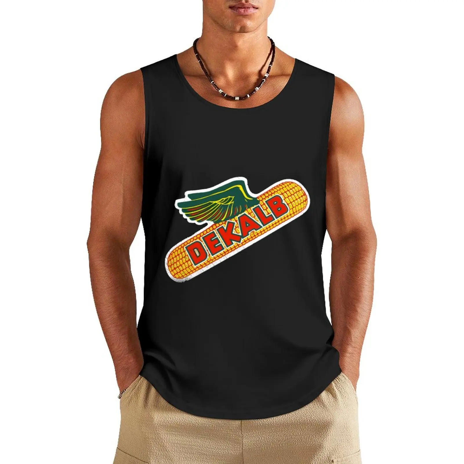 

Dekalb Corn Seed USA Tank Top sexy clothes men Men's vest Men's fitness t-shirt