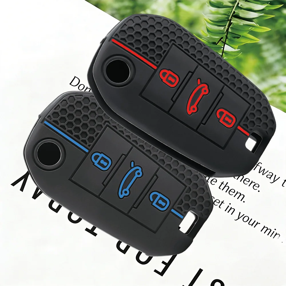Funda de silicona para llave de coche, para Citroen C5 C3 C4 C8 Berlingo, para Peugeot Partner Rifter 208 308 508 407 2008 3008 3008 Expert