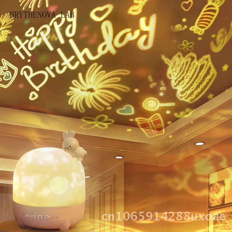 Starry Sky Light Music Box for Children Rechargeable Bedroom Ceiling Toy Projection with 22 Songs of Music Birthday Gift