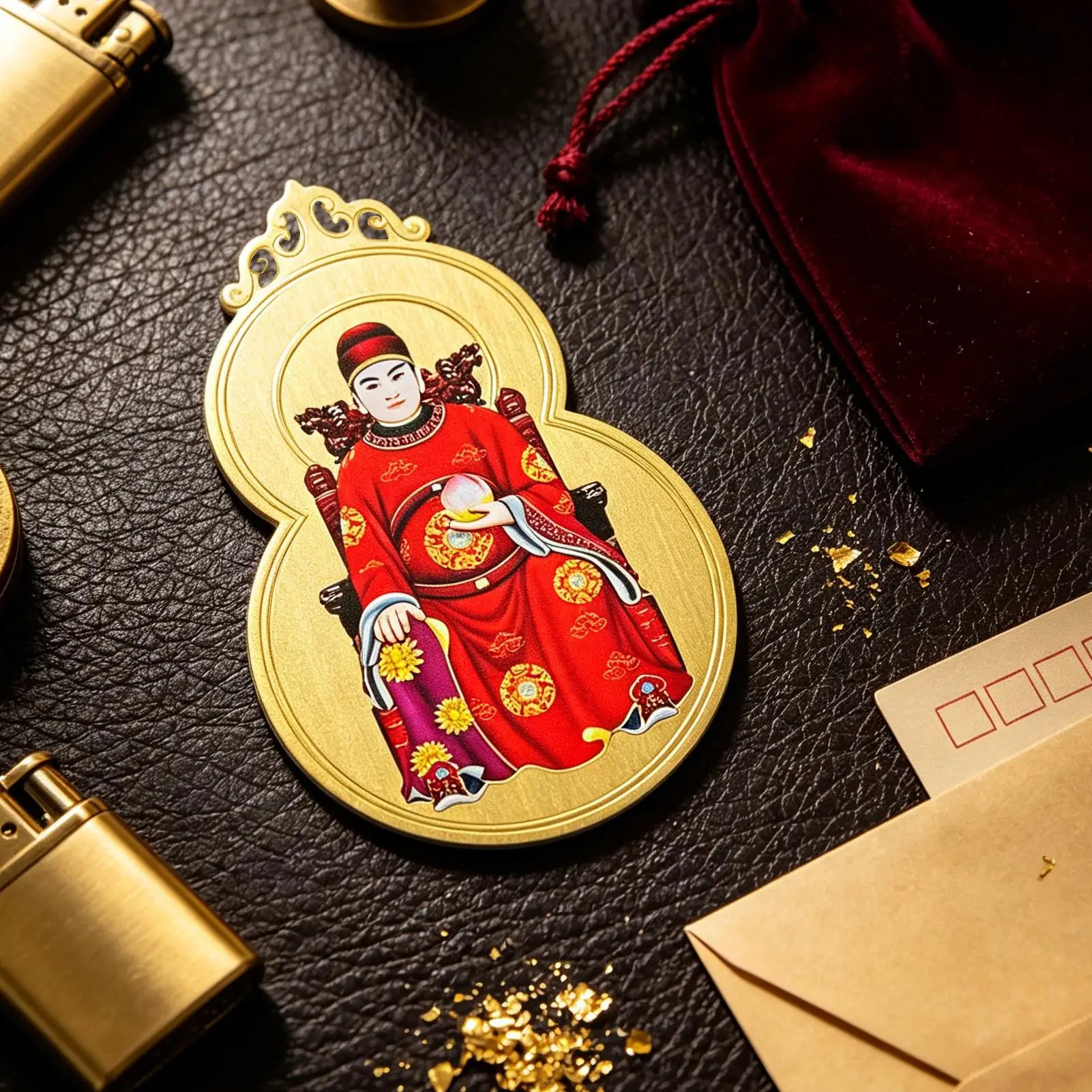 new Tai Sui Card 2027 Gourd Shape Year Of The Sheep Keepsake Chinese New Year Fortune Card For Women Men Spiritual Seekers
