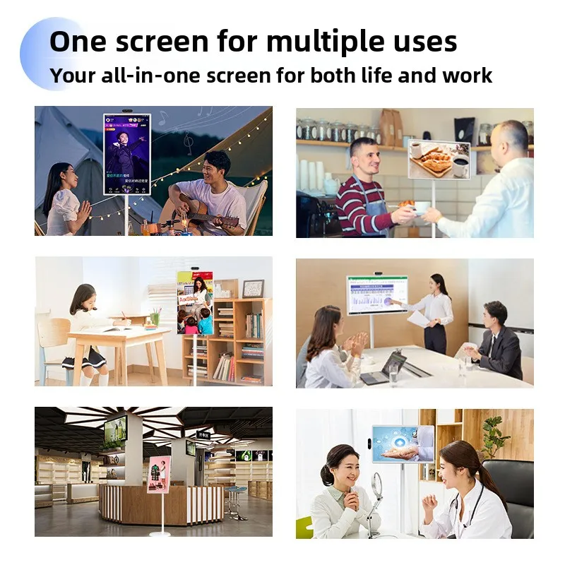 Portable Smart Companion Screen | Wireless Casting & Interactive Live Streaming Display for Shopping & Home Use