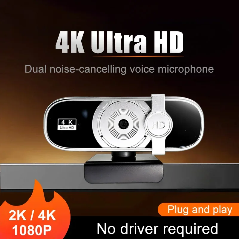 

Веб-камера VIVO HD, 4K, веб-камера высокой четкости с микрофоном, USB-веб-камера для 2K 1080P, автофокуса, ПК, ноутбука, камера для записи видео