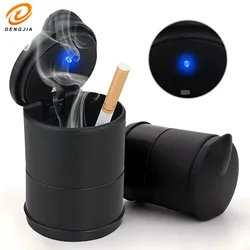 Car Ashtray with Cover Car LED with Light Plastic Portable Personality Creative High Temperature Car Stall