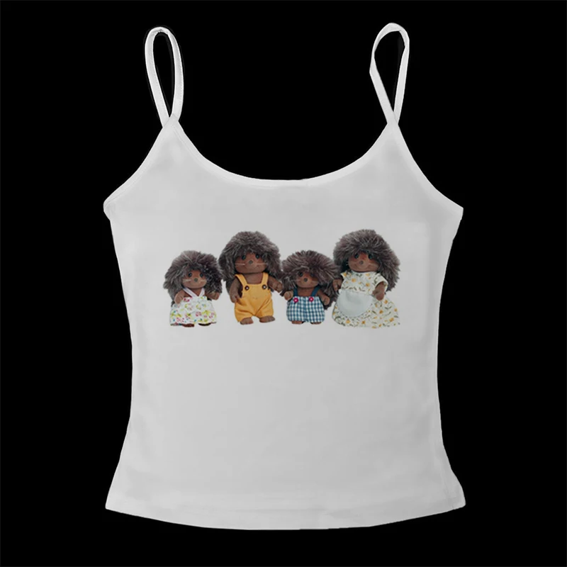 Y2k Kawaii Cute Tops kitty fairy tale Print Baby tee Goth Harajuku Elegant short Sleeve Vintage Women Aesthetic emo Streetwear