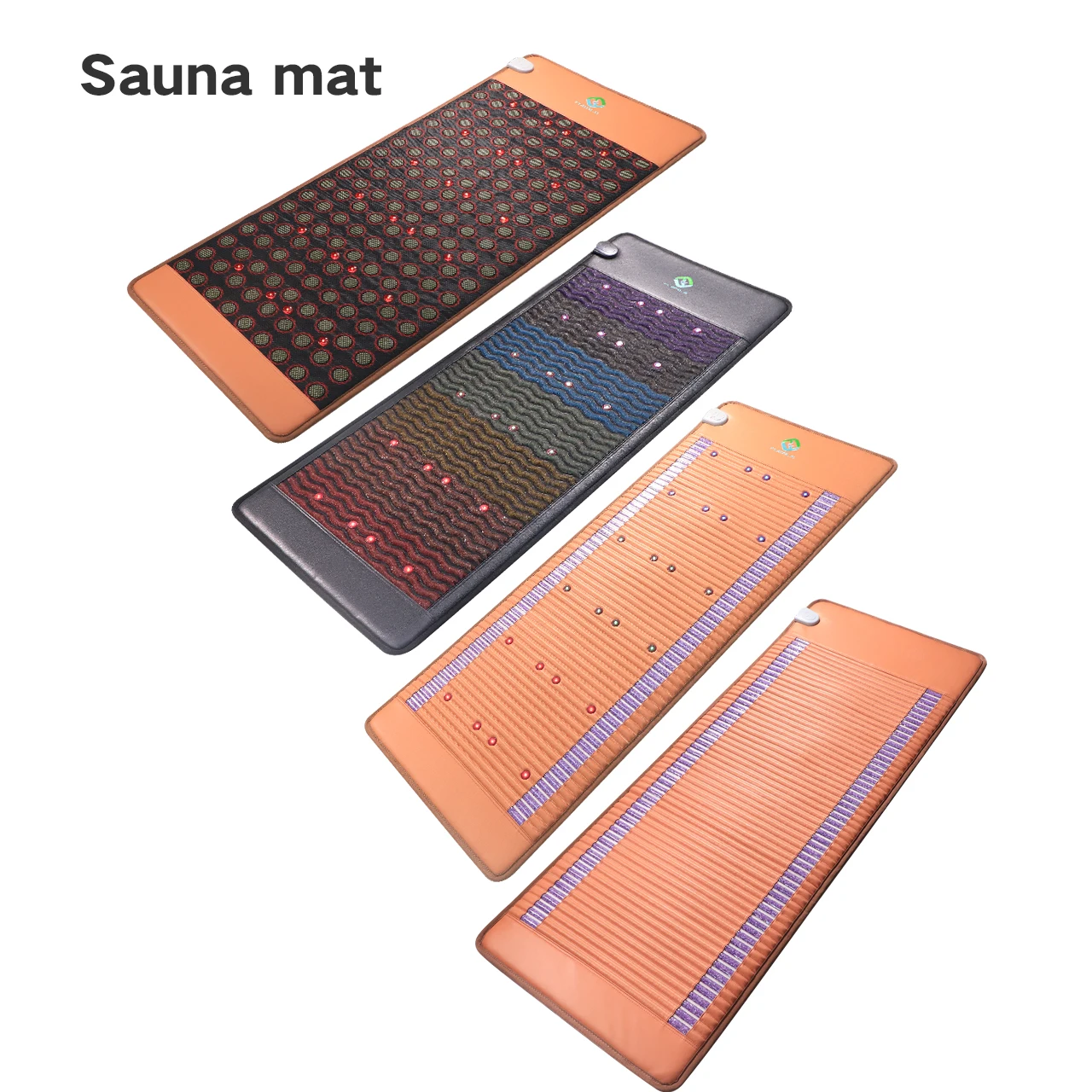 Fuerle Rainbow Chakra Far Infrared Heating Pad Mattress Red Light Therapy LED Photon PEMF Magnetic Therapy Amethyst Mat