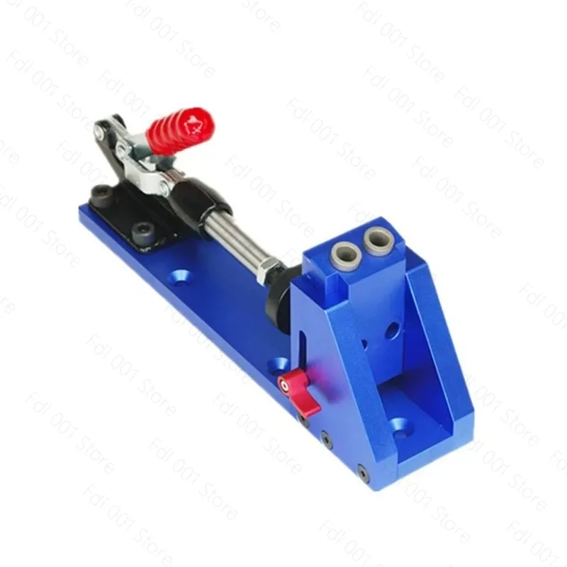 Woodworking Pocket Hole Jig Kit, Drilling Locator with Clamp, Drill Bits for Furniture Connection