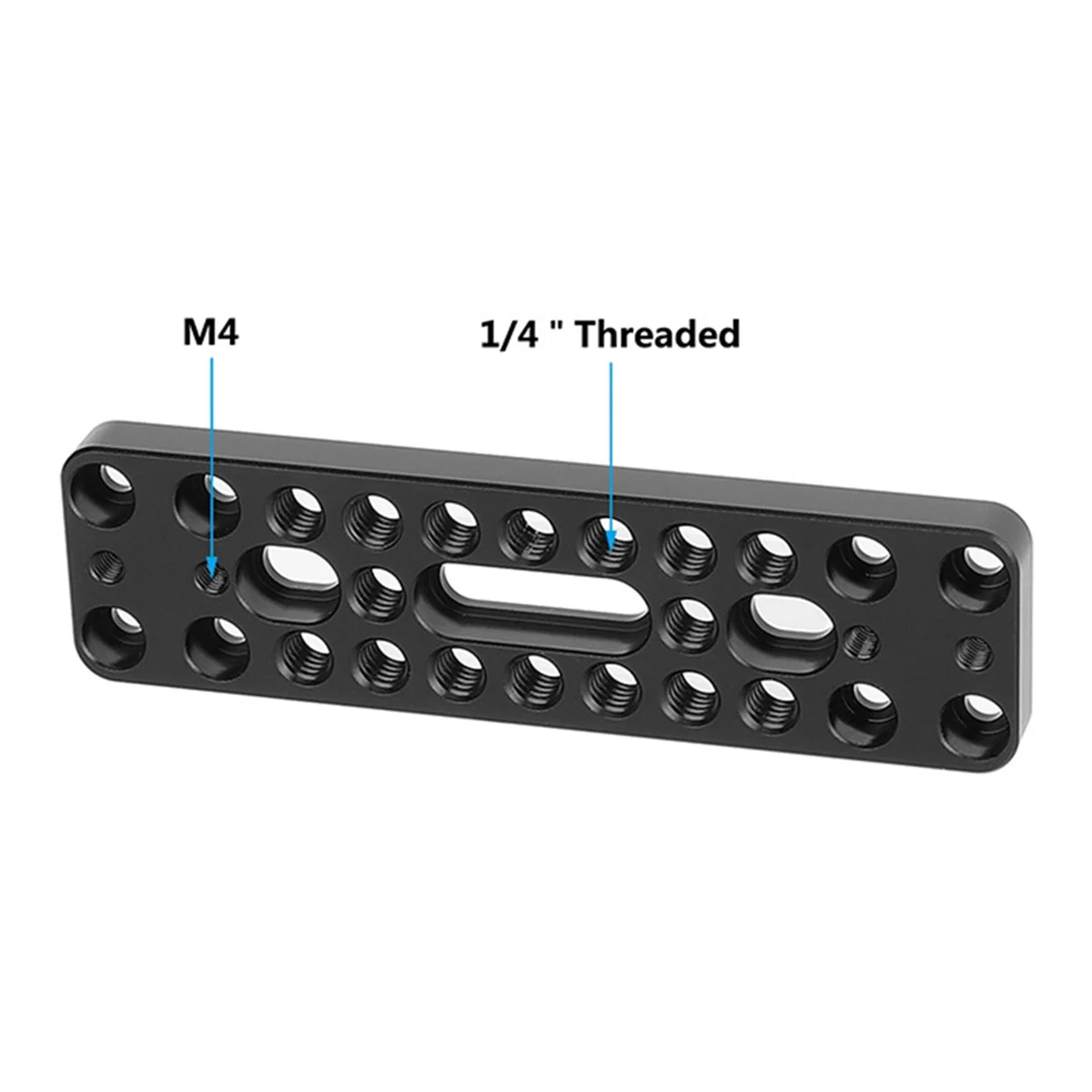 Camera Baseplate Extension Long Cheese Plate with Multiple 1/4inch-20 Thread Holes for DLSR Camera DIY