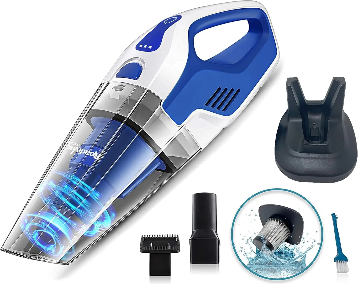 

Handheld Wet&Dry Vacuum Cleaner Powerful Cordless Hand Vac for Home & Car Lightweight 22.2volt Lithium-ion Rechargeable Battery