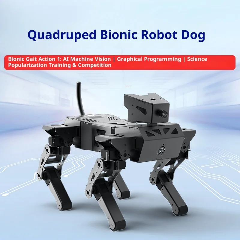 AI Vision Quadruped Bionic Robot Dog, Intelligent Programmable Robot, ROS Raspberry Pi Large Model Python