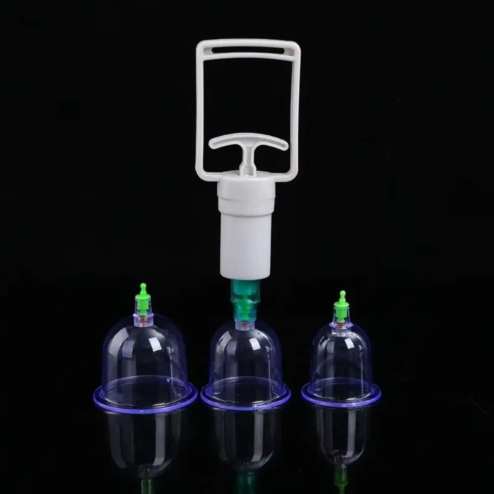 8Pcs/Set Anti-cellulite Vacuum Cupping Cans Non-Glass Body Massage Cupping Device Dry Wet Type 6 Cups Cellulite Suction Cup