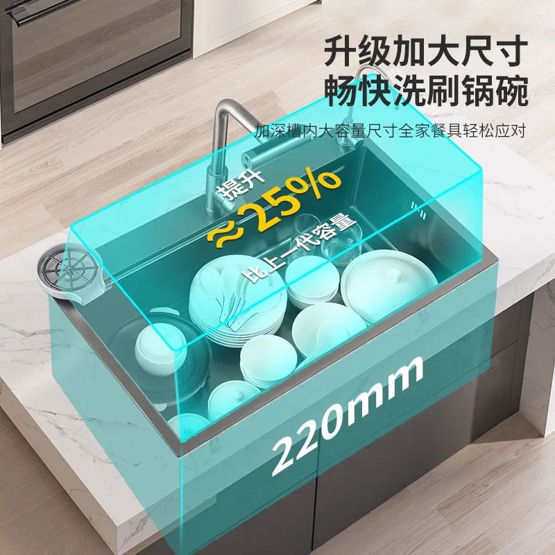 Extra-thick Kitchen Sinks Stainless Steel Handcrafted Great Kitchen Sinks Precision Home Improvement Fregaderos De Cocina ZY40SC