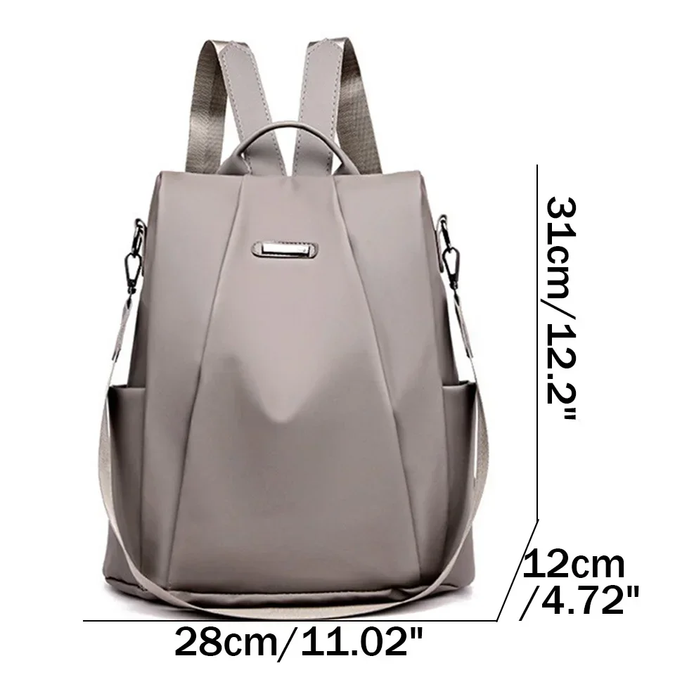 Women's Backpack / Solid Color Oxford Backpack Large Capacity Design