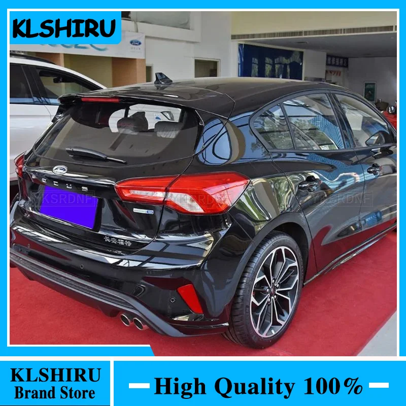 High Quality ABS Material For Ford Focus Spoiler 2019+ Hatchback Car Rear Wing Primer Color Rear Spoiler STLine style