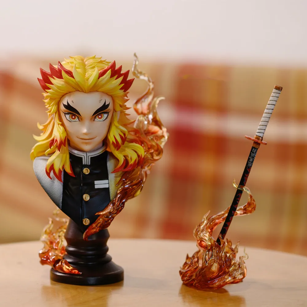 Pogromca demonów Kimetsu No Yaiba Gk figura Rengoku Kyoujurou 1/4 figurka z pcv zabawki figurki lalki Model figurki Anime