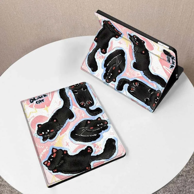 

Black Cat Collage Art Pattern For Huawei MediaPad MatePad M5 M6 11 12 X SE T10 T10s 2 C5e T5 Pro Lite Air 11.5 Inch Tablet Case