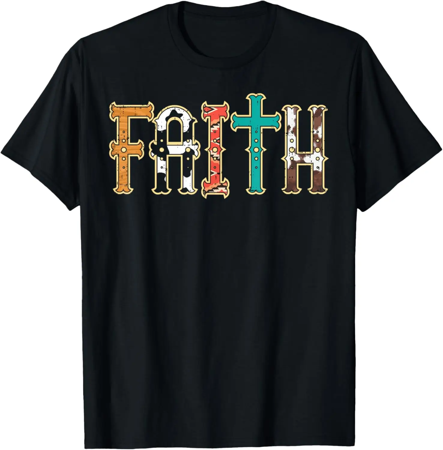 

Ковбойская вера, футболка с графическим принтом в стиле вестерн, повседневная хлопковая футболка с короткими рукавами для мужчин и женщин