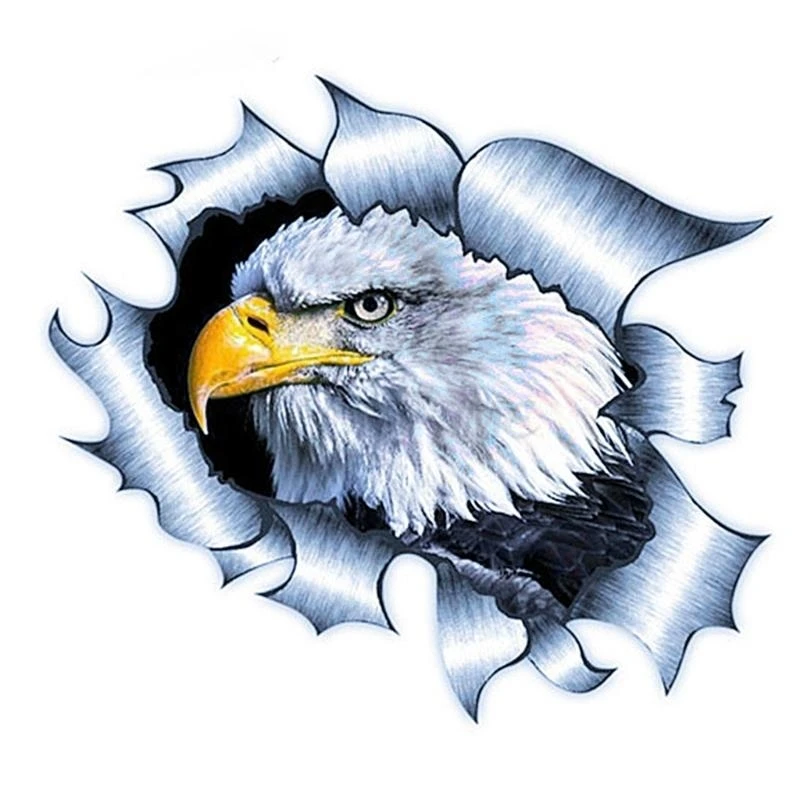 

y1gd Funny USA Bald American Flag Car Sticker Automobiles Motorcycles Exterior Accessories PVC Decals