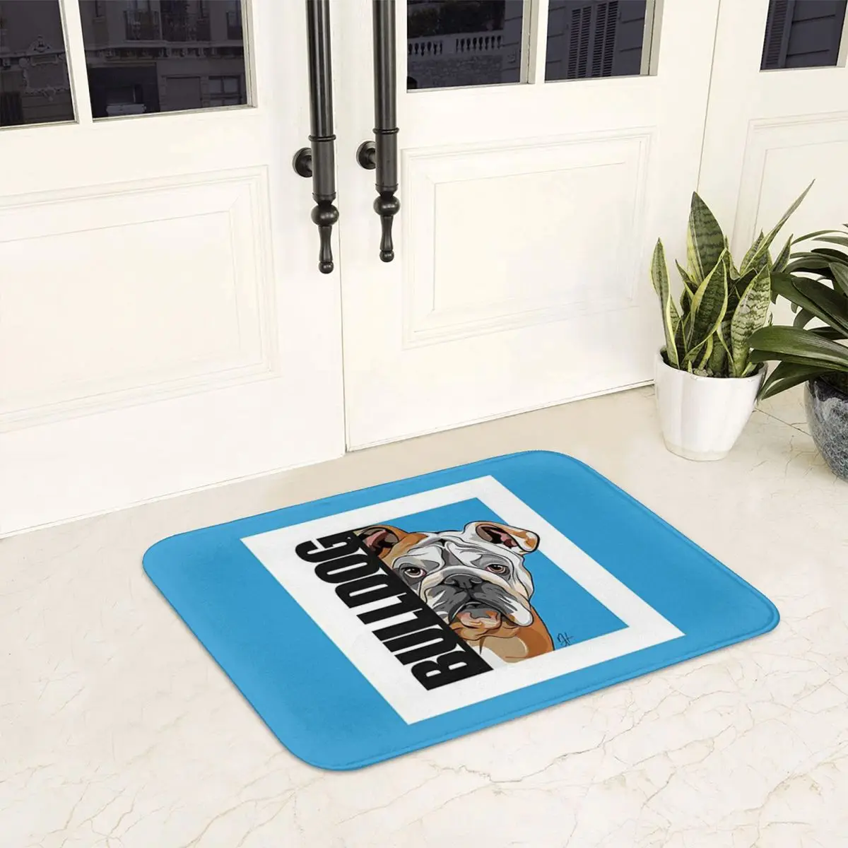 

Funny English Bulldog Dog Dogs Doormat Anti-skid Super Absorbent Bathroom Floor Mats Home Entrance Rugs Kitchen Carpet Footpad