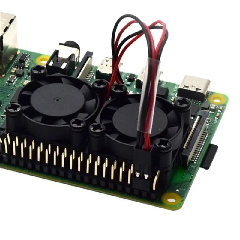 N36R-3X Dual Fan With Heat Sink Ultimate Double Cooling Fans Cooler For Raspberry Pi 4B