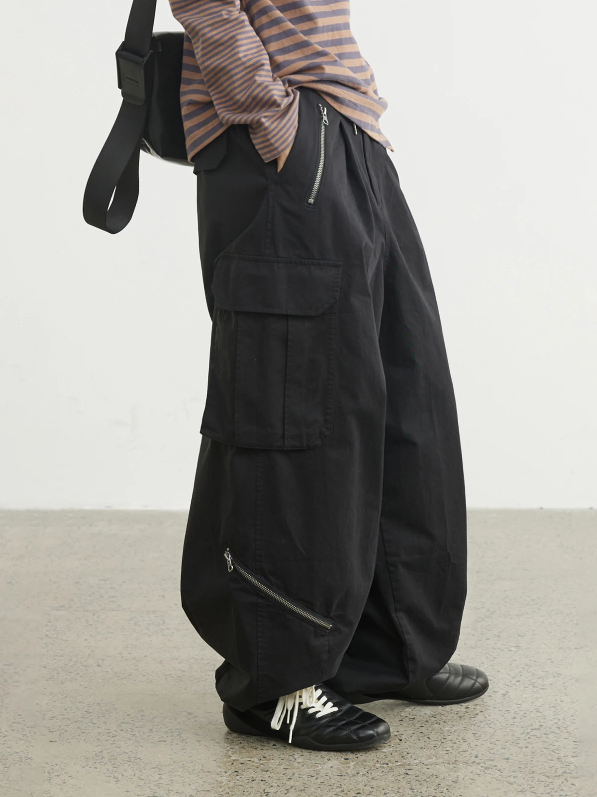 

Весенние повседневные брюки-карго с широкими штанинами для женщин, свободного кроя, удобные хлопковые брюки с застежкой-молнией на талии