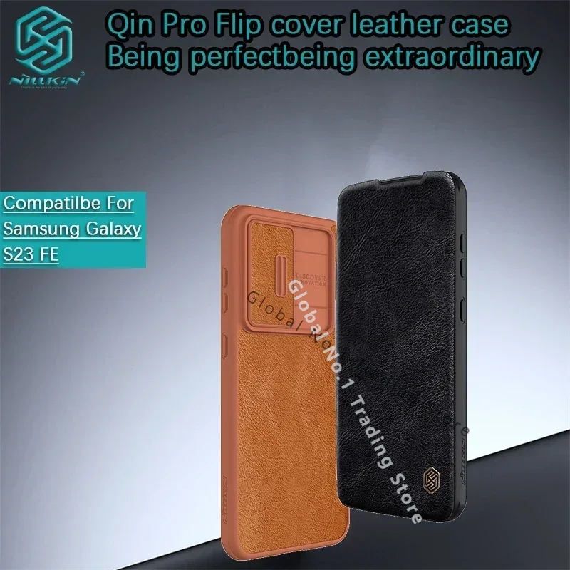 

Для Samsung Galaxy S23 S25 Ultra Flip/S25 Plus Nillkin Qin Pro Flip кожаный чехол для телефона защитный чехол для S24 FE S23 FE