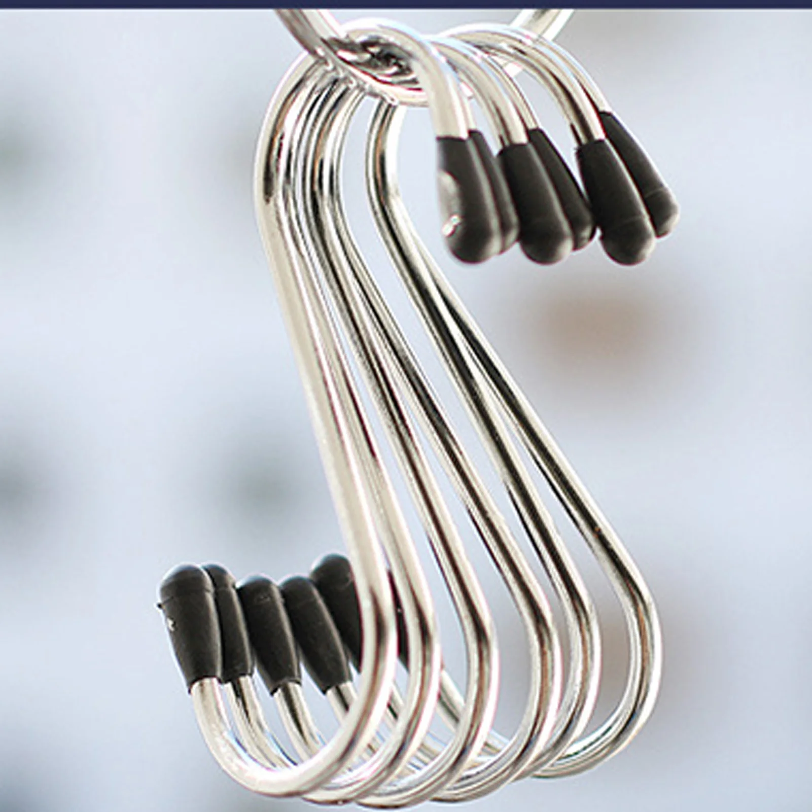 

4pcs S Shaped Hooks Stainless Steel Organizer Hook For Kitchen Bathroom Laundry Room Multifunctional Home Storage Accessories