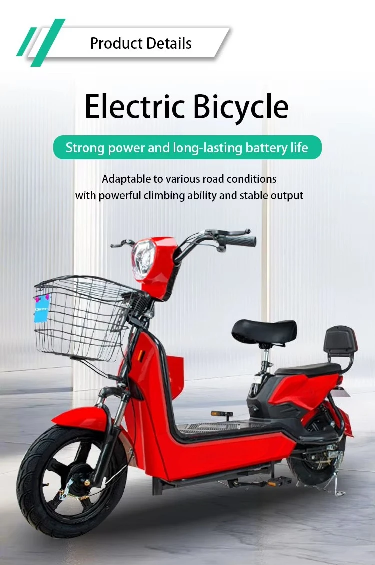 

2024 High Speed 48V 12Ah Adult Women's Riding With Pedals New Adult Electric City Bike Electric Scooter Bike