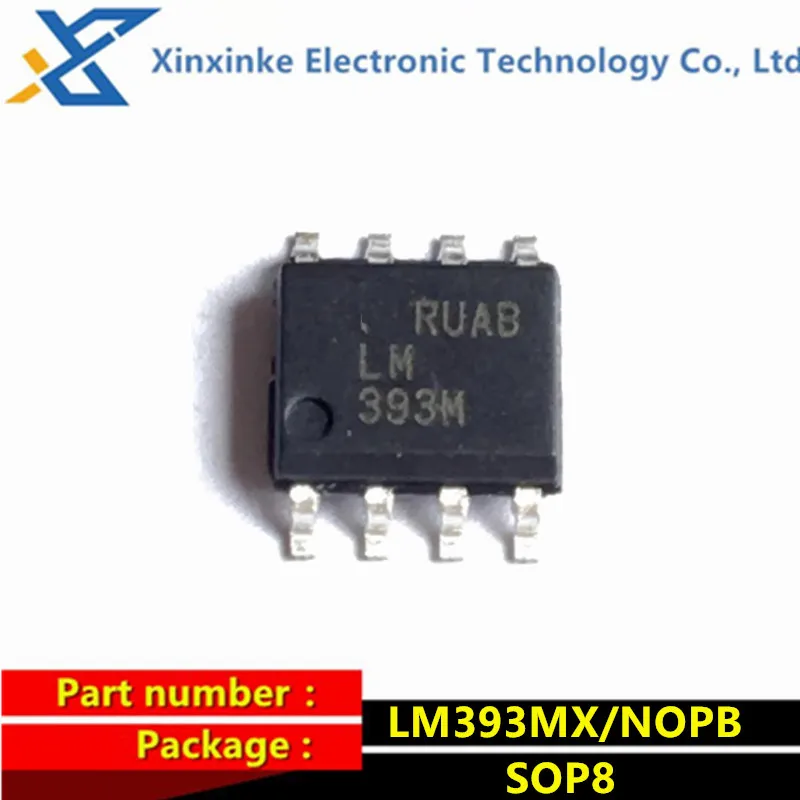 10PCS LM393MX/NOPB LM393M SOIC-8 Analog Comparators Chip Rail-to-Rail Low Power LOW OFFSET Voltage DUAL COMPARATOR Brand New