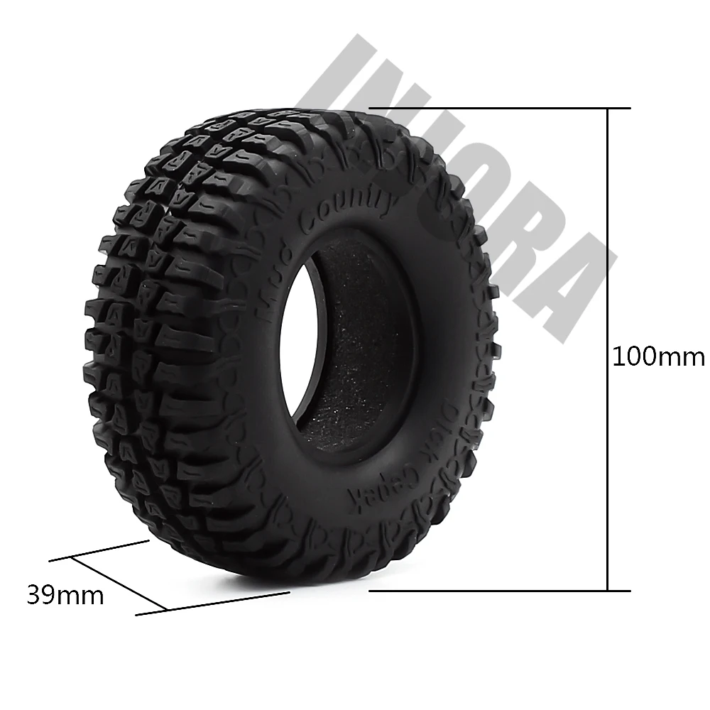 4 шт. 100 мм 1,9 дюйма резиновые шины/колеса для 1:10 RC Rock Crawler Axial SCX10 90046 90047 AXI03007 Tamiya CC01 D90 D110 TF2