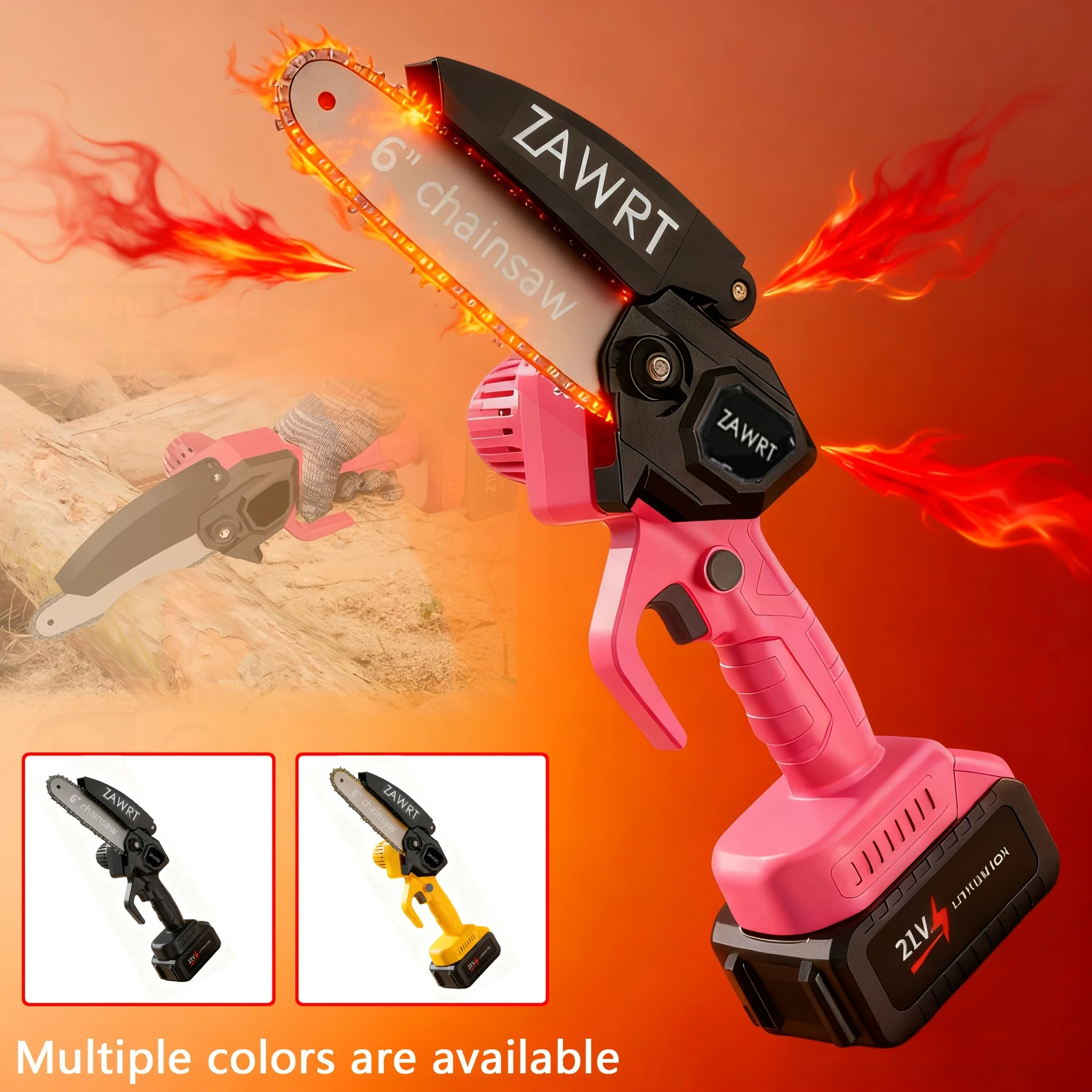 6-inch Mini Chainsaw, Equipped With An Adjustable Chain, Safety Lock, Splash Guard, And Optional Rechargeable Battery, Chain, And Storage Box, Suitable For Quick Trimming Of Branches In Home And Garden Settings, Serving As A Gift For Men And For The Remov