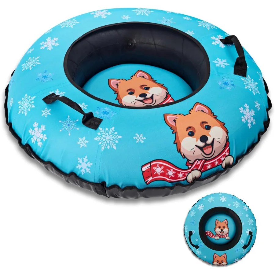 

Snow Tube for Adults and Heavy-Duty Inflatable Snow Tube with Super Slick Base Freeze-Proof 1000D Base Durable Snow Tubes for S