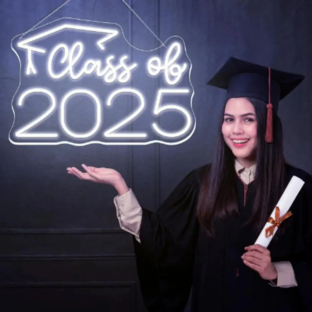Graduation Neon Sign Personalised LED Neon Lighting Custom Led Light Name Decor Graduation Sign Bedroom Wall Neon Decorations