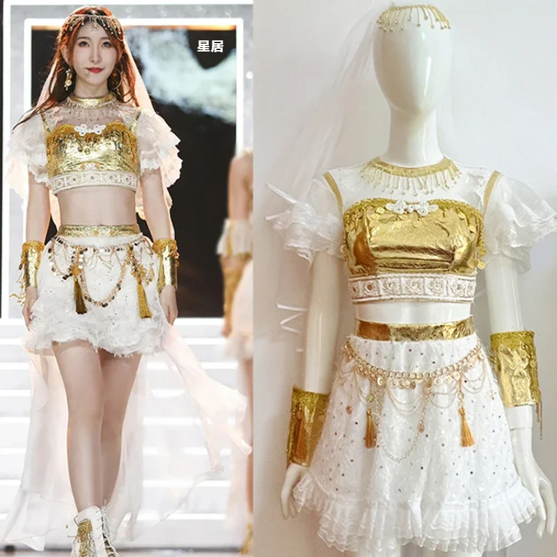 

Fashion Chinese Style Women Group Performance Costumes Jazz Dance Stage Costumes Festivals Dance Sexy Suit Kpop Stage Outfits