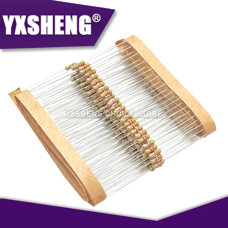 100PCS Carbon Film Resistor 1/4W 5% 0R-10M 0R 10R 22R 47R 100R 220R 470R 1K 3.3K 10K 47K 100K 220K 47 100 150 Ohm 0.25w