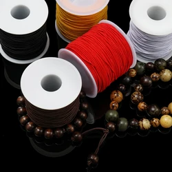 1Roll Cotton Fiber Elastic Beading Cord 1.2/1.5mm Stretchy Crafting Thread String For DIY Jewelry Making Bracelet Necklace