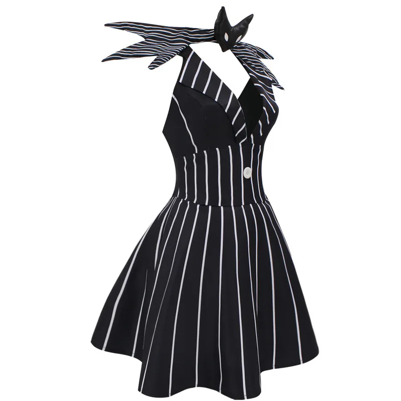New High Quality Cartoon Periphery Decorate Suit Christmas Eve Jack Skellington Cosplay Costume Halloween Performance Costume