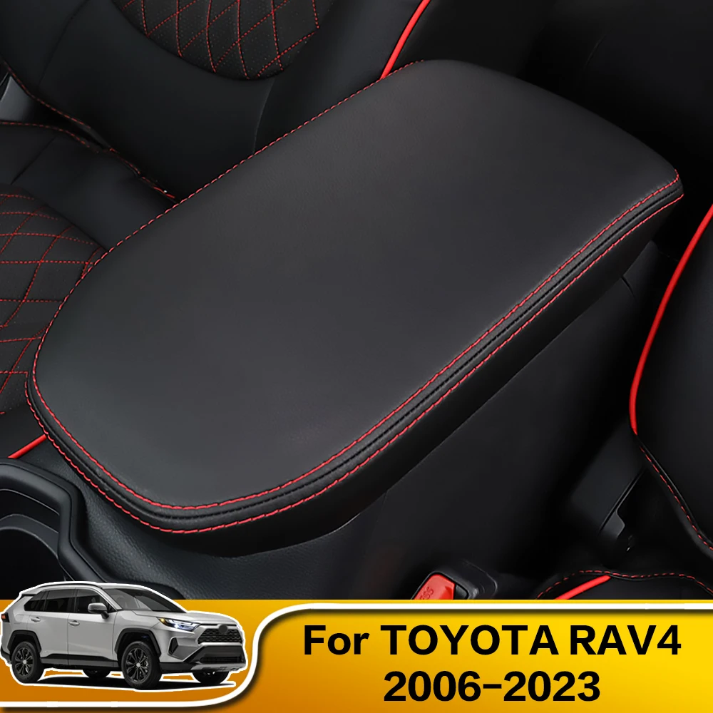 1PCS Car Armrests Box Cover Decoration Interior Accessories For Toyota RAV4 XA30 XA40 XA50 2006 - 2016 2017 2018 2019 2020 2023