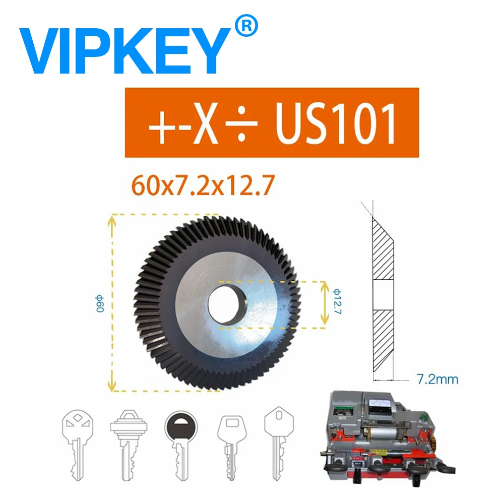 

Key Machine Cutter Blade EAST of WU US101 60x7.2x12.7 Key Copy Duplicator for Edge Cut Keys Locksmith Tools