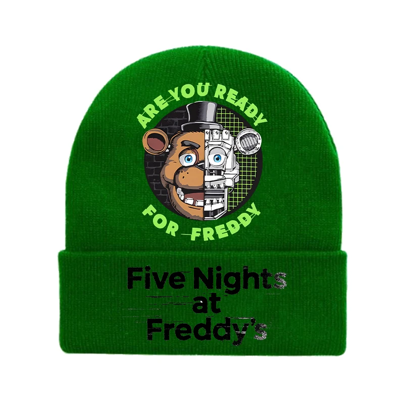 خمس ليال في فريدي قفازات محبوك قبعة الاطفال Fnafs الشتاء القفازات قبعة متماسكة الأطفال الكرتون قفاز بيني الأولاد القبعات هدية