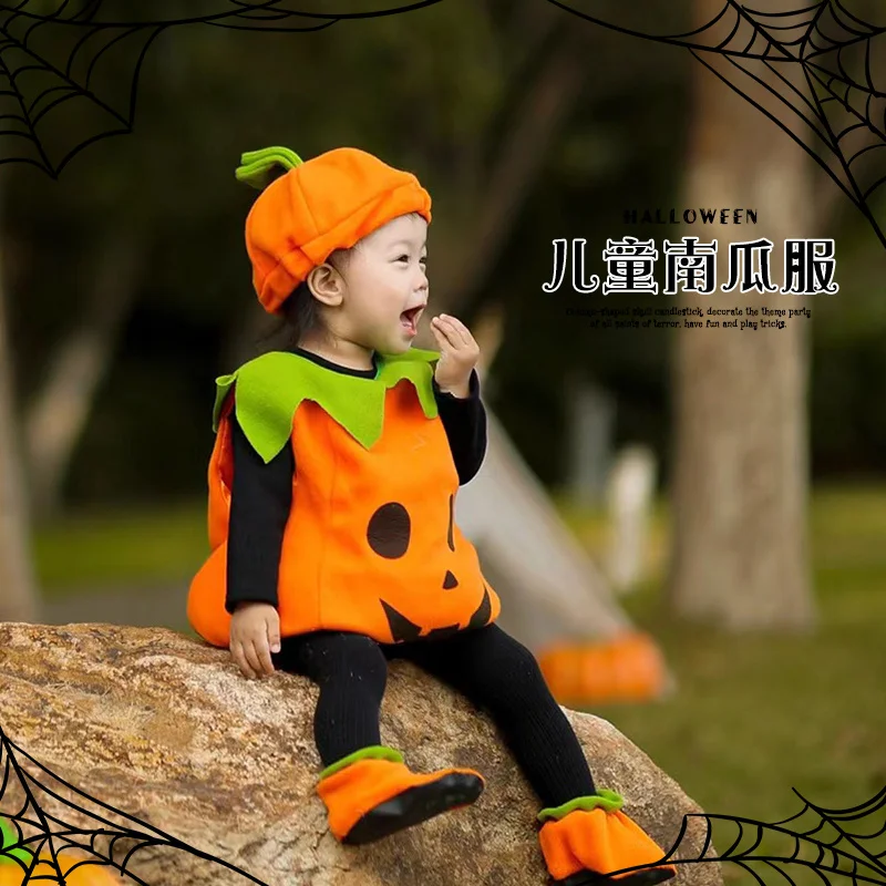 

Halloween Pumpkin Costume Children'S Baby Cosplay Costume Cute And Funny Performance Costume Festive Atmosphere Dance Dress Up