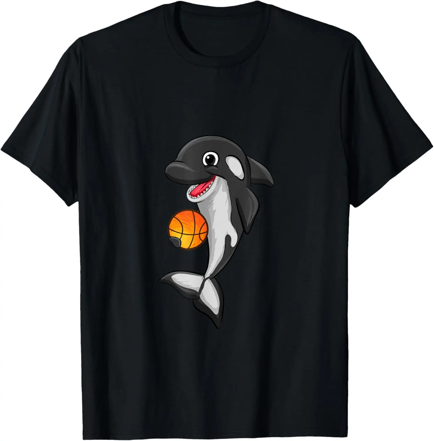 Basketball Love Killer Whale Orca Lover Animal Funny Womens T-Shirt