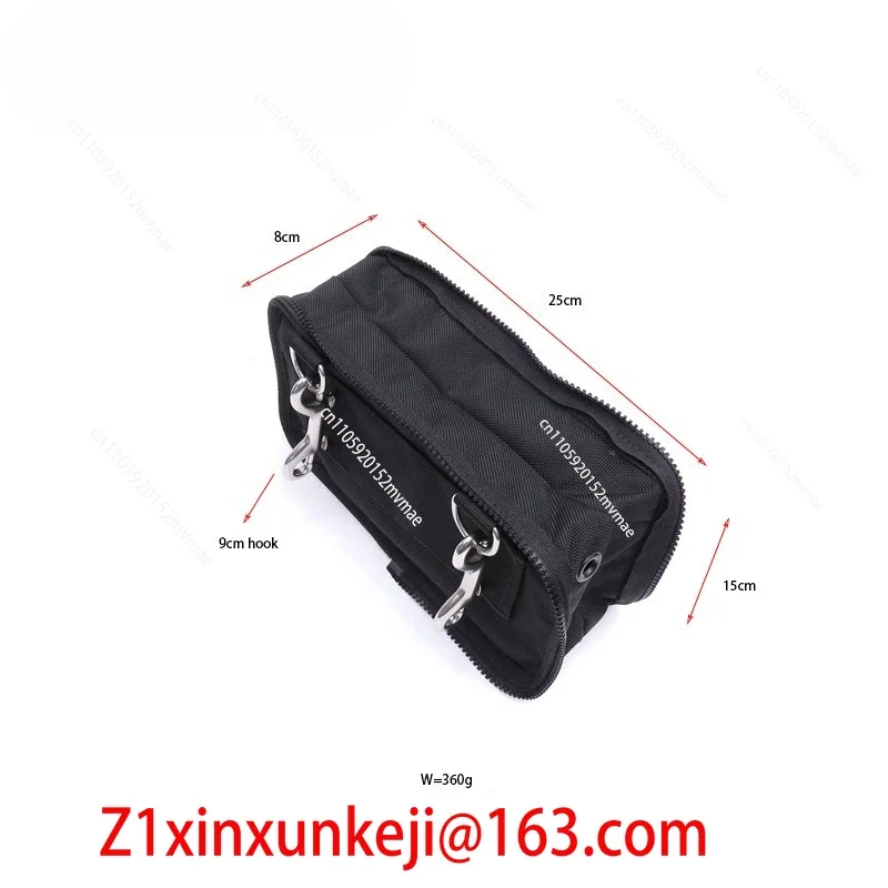 Small Diving Side Hanging Back Flying BCD Storage Bag 1680D Nylon Cloth SS316 Double Head Hook