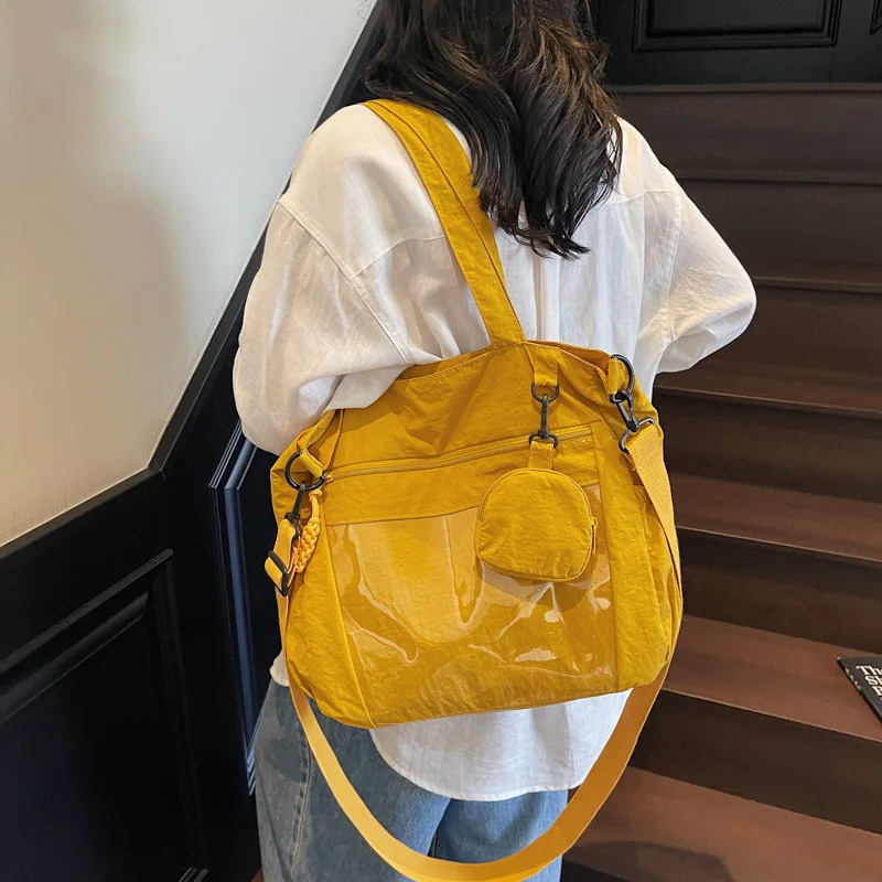 

Korean Fashion Shoulder Crossbody Bags for Women 2025 Canvas Student Ladies Tote Bag Large Size Messenger Bag Designer Handbags