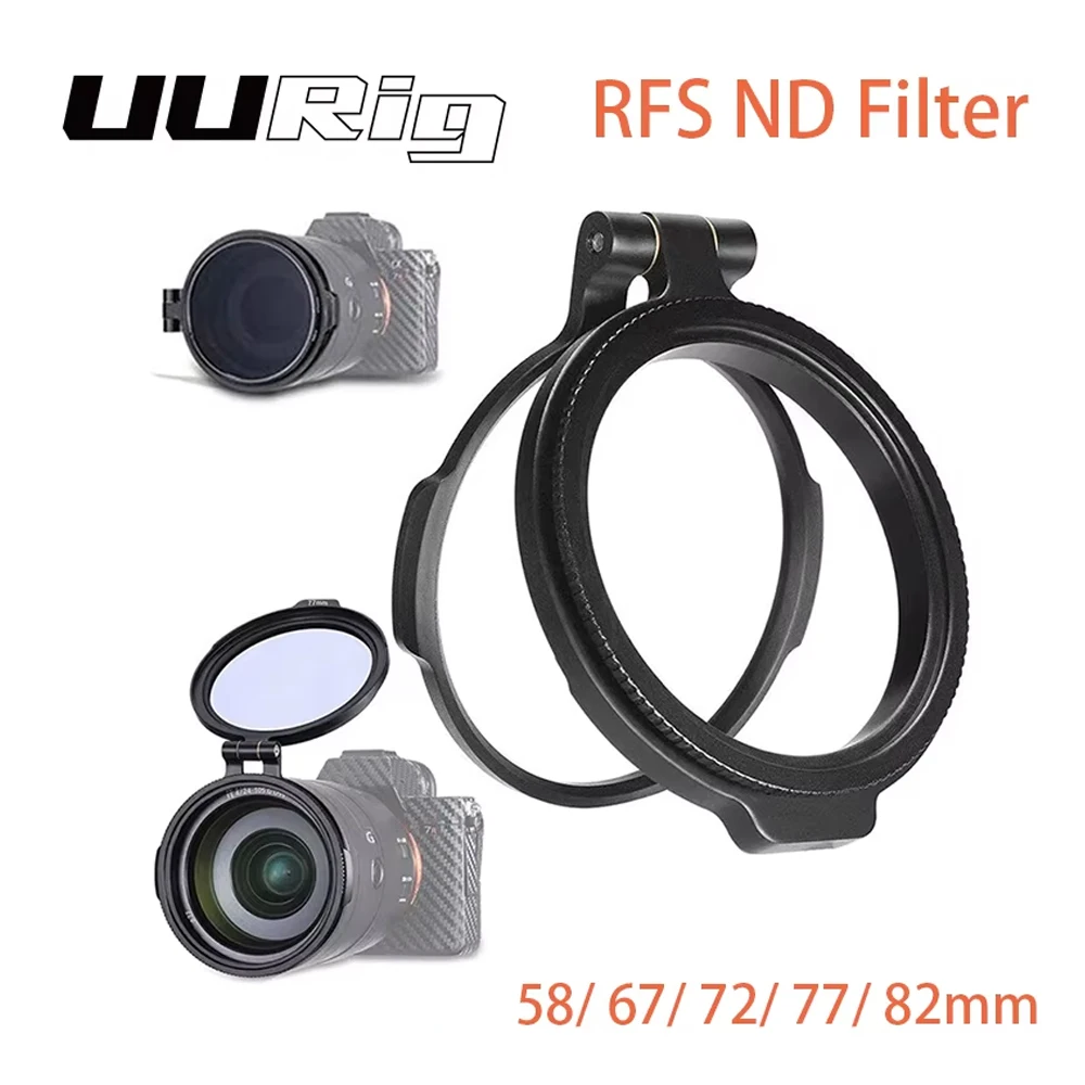 UURig RFS ND 필터 신속한 필터 시스템 DSLR 카메라 액세서리 58/67/72/77/82mm DSLR 렌즈 어댑터 플립 용 퀵 스위치 브래킷