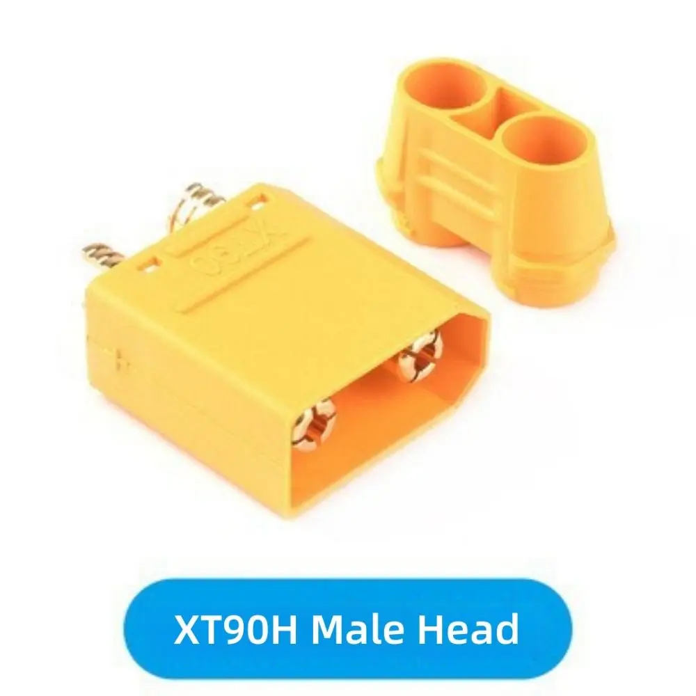 1 Pair 4.5mm Banana XT90 Connector with Protective Cover RC Drone Accessories XT90H Plug Yellow Female Adapter