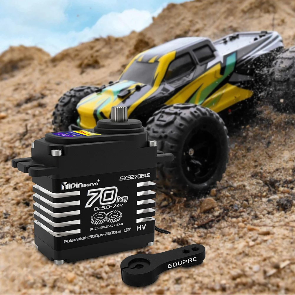 

70KG Brushless Servos 8.4V Oblique Gear Metal Gear Steering Servos for 1/8 1/10 1/12 RC Truck Car Crawler Boat Robot
