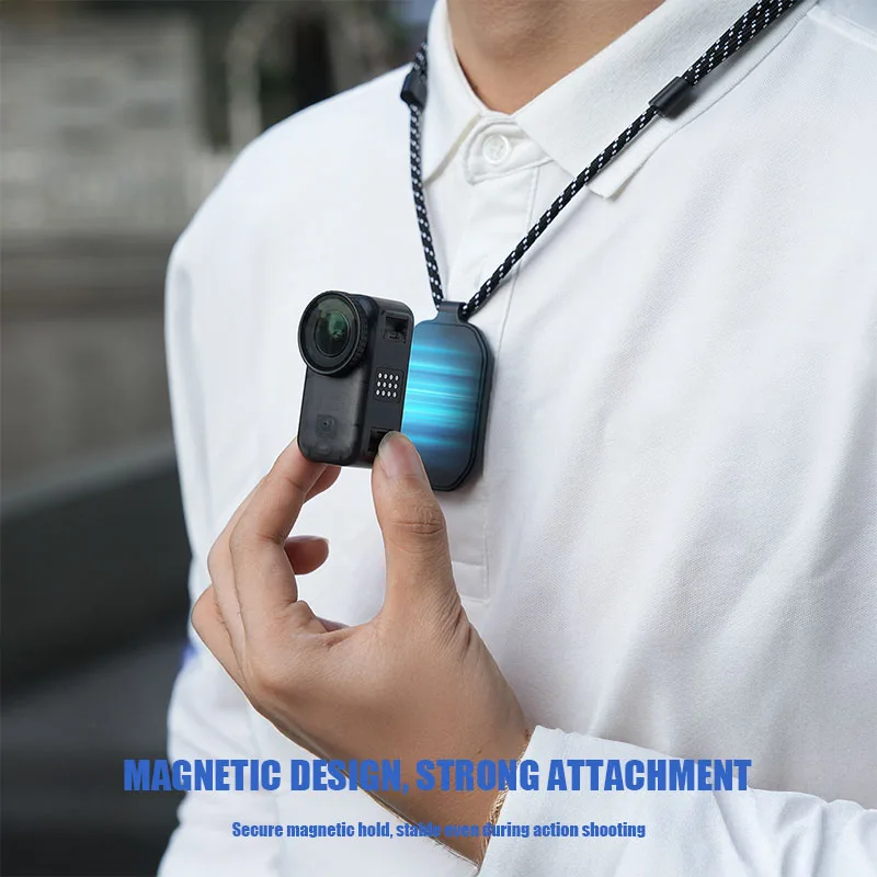 VOLODYMYR ميكروفون مغناطيسي يتم ارتداؤه على الرقبة لـ OSMO NanoGO 3/3S لشخص أول ميكروفون للرماية ملحقات الكاميرا #2