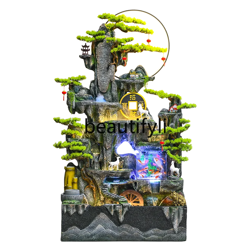 

Flowing water fountain circulating water landscape landing living room entrance Feng Shui wheel Bafanglai ornament